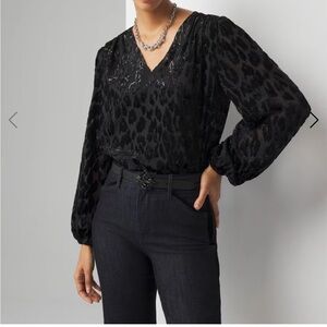 Elegant Black Leopard Print Blouse